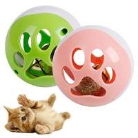 New plastic led cat automatic rolling smart interactive pet toy ball